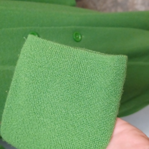 Henry New York 100% Wool long sweater size m green long sleeved button front - Picture 4 of 11